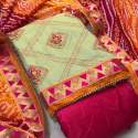 Exclusive Designer Chanderi Dress Material thumb 4