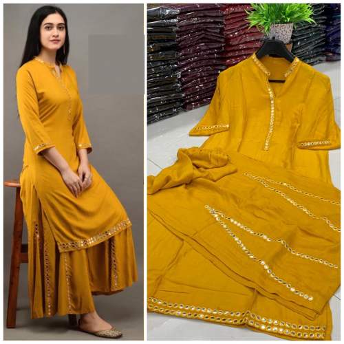 Rayon Kurti with Palazzo set 