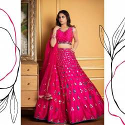Designer Pink Color Fancy Lehenga Choli