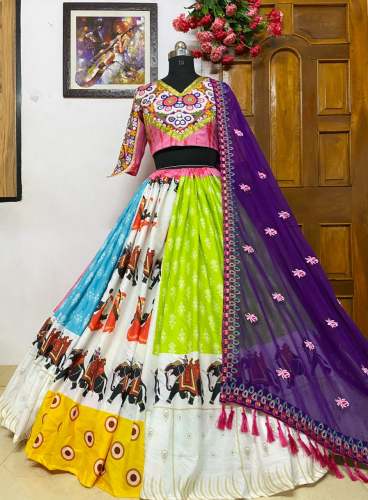 Fancy Designer Multi Color Navratri Chaniya Choli by Ali Creations
