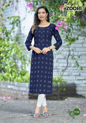Akshrara vol 23 Zoori Mittoo Fancy Rayon printed Kurti 