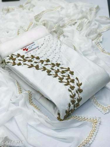 Cotton Embroidered Dress Material