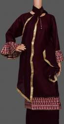 Designer unstitched suit with Duppata