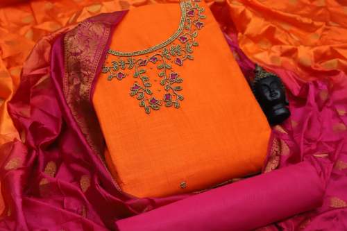 Hand work Cotton Dress Material