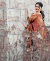 Light Weighted Brown Silk saree by Sakhi Clothing  thumb 5