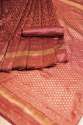 Light Weighted Brown Silk saree by Sakhi Clothing  thumb 7