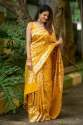 Mustard Yellow Banarasi Silk Saree AAYNA-5013 thumb 1