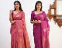 Party Wear Banarasi Soft Silk Saree  thumb 1