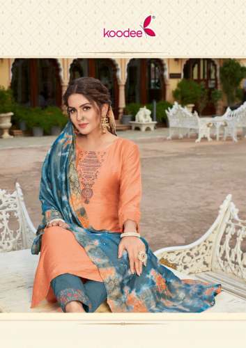 Riva Vol 7 Kurti Pant Wit Dupatta Set by Koodee