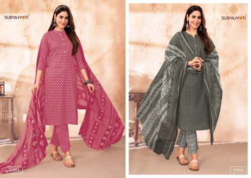 Surayjyoti Presents Preyasi Vol 5 Cambric Cotton Suit