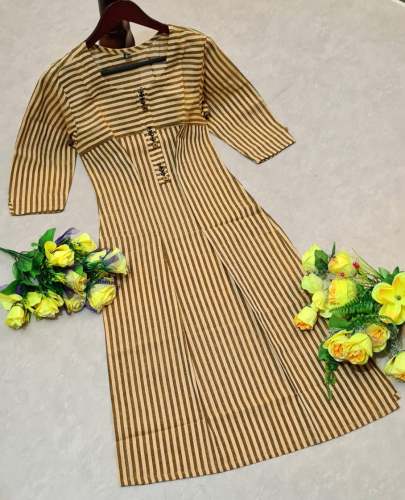 Aarohi Yellow cotton Kurti 
