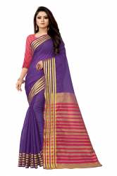 AASTHA VOL-1 Purple CottonSilk Saree