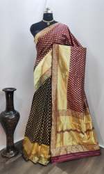 ANTARA VOL -1  Marron cotton  silk saree