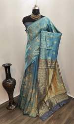ANTARA VOL -2 Blue cotton silk saree