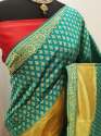 ANTARA VOL -2 Green  cotton silk saree thumb 1