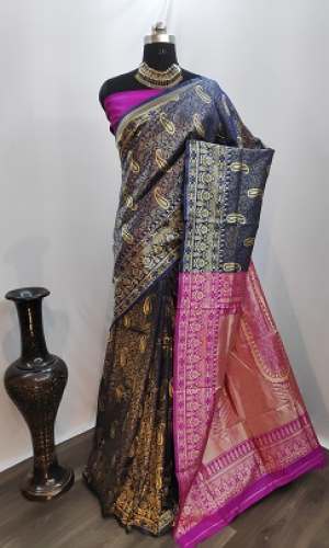 ANTARA VOL -2 Navy Blue  cotton silk saree