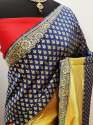 ANTARA VOL -2 NavyBlue  cotton silk saree thumb 1