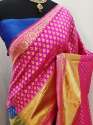 ANTARA VOL -2 Pink cotton silk saree thumb 1