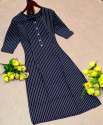Asmita Blue  cotton Kurtis thumb 1