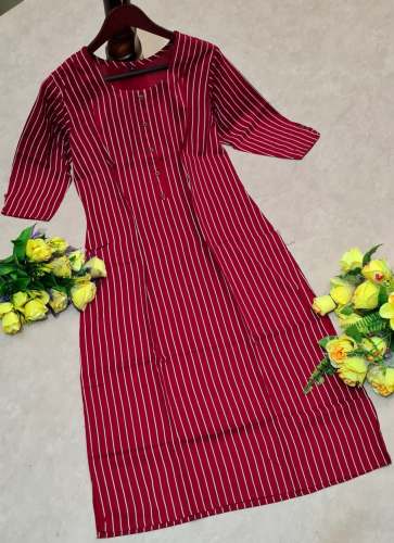 Asmita Maroon cotton Kurtis