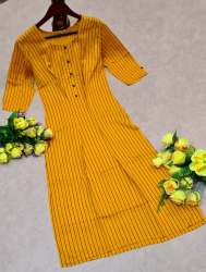 Asmita yellow cotton Kurtis
