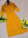 Asmita yellow cotton Kurtis thumb 1