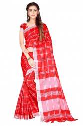 Avanti gracefull Red Cotton Silk Saree