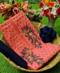 Banamati Pink Cotton Dress Material