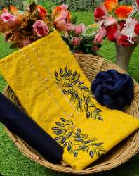 Banamati Yellow Cotton Dress Material