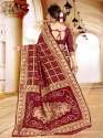 Bandhani vol-1 Maroon  jacquard Saree  thumb 1