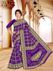 Bandhani vol-1  Violet  jacquard Saree 