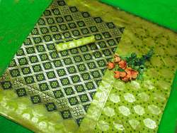 Bandhani vol-2  Green jacquard Saree 