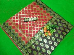 Bandhani vol-2  Red jacquard Saree 