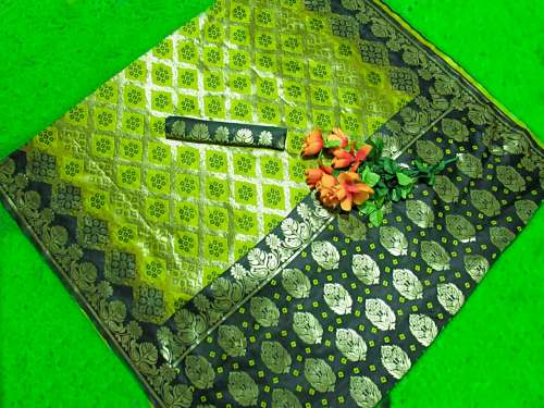 Bandhani vol-2  Sea Green jacquard Saree 
