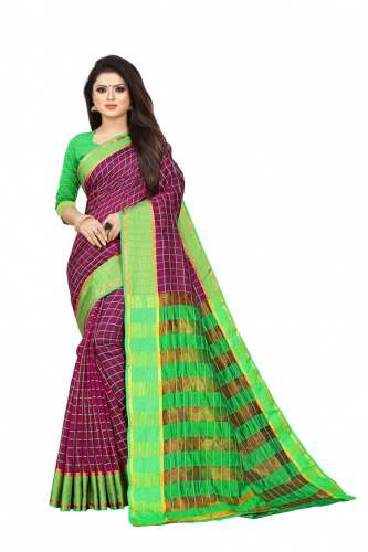 Banita Maroon cotton silk saree