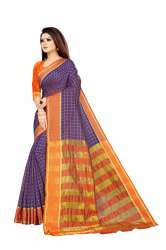 Banita Navy blue  cotton silk saree
