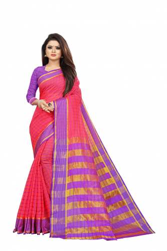 Banita Pink cotton silk saree
