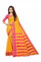 Banita yellow cotton silk saree