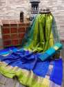 Bhagal Patta Green Silk Saree