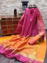 Bhagal Patta Pink Silk Saree
