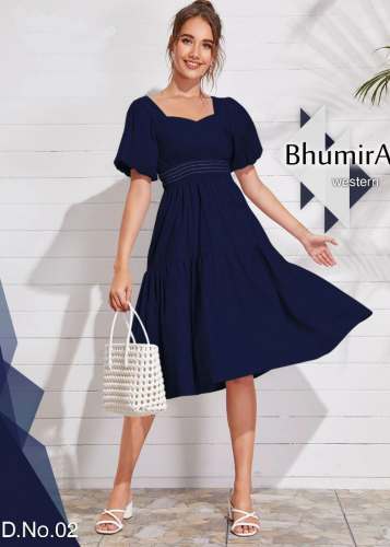 Bhumira 02 Blue Cotton Western Top