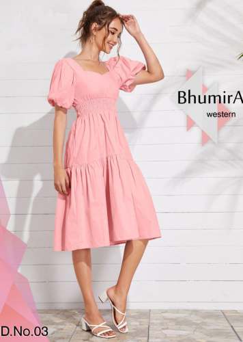 Bhumira 03 Pink Cotton Western Top by Vt Designer