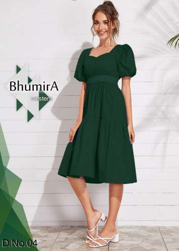 Bhumira 04 Green Cotton Western Top by Vt Designer