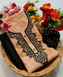 Black Queen Light Pink cotton Dress Material