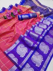 Chex Keri Pink Silk Saree