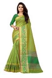 Crystal vol-1 Parrot Green silk saree