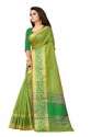 Crystal vol-1 Parrot Green silk saree thumb 1