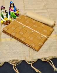 Geet Yellow Cotton Dress Material