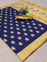 Goldan Keri Navy Blue Silk Saree thumb 1