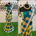 Hayat Blue Cotton Silk Saree
